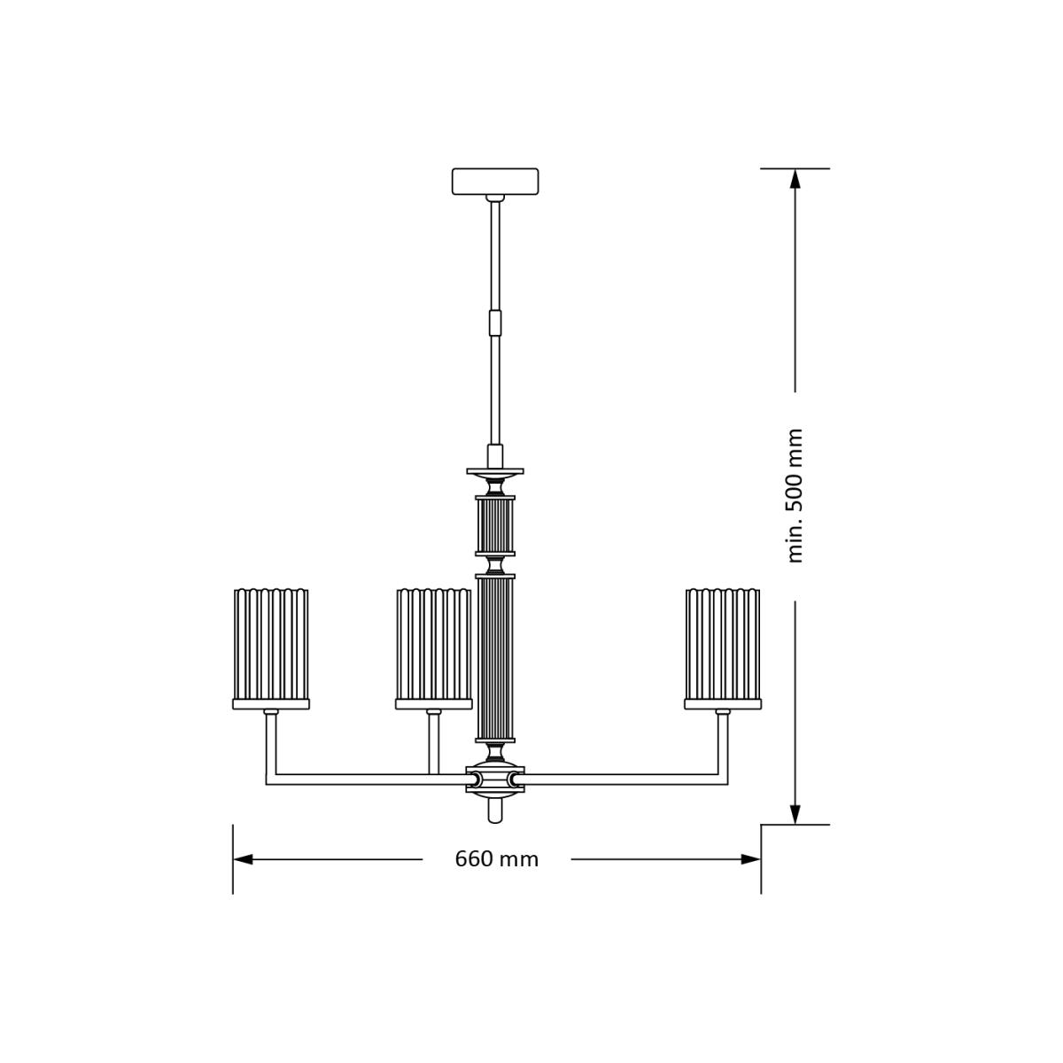 Подвесная люстра KUTEK MOOD Artu Ryfel ART-ZW-3(T)R