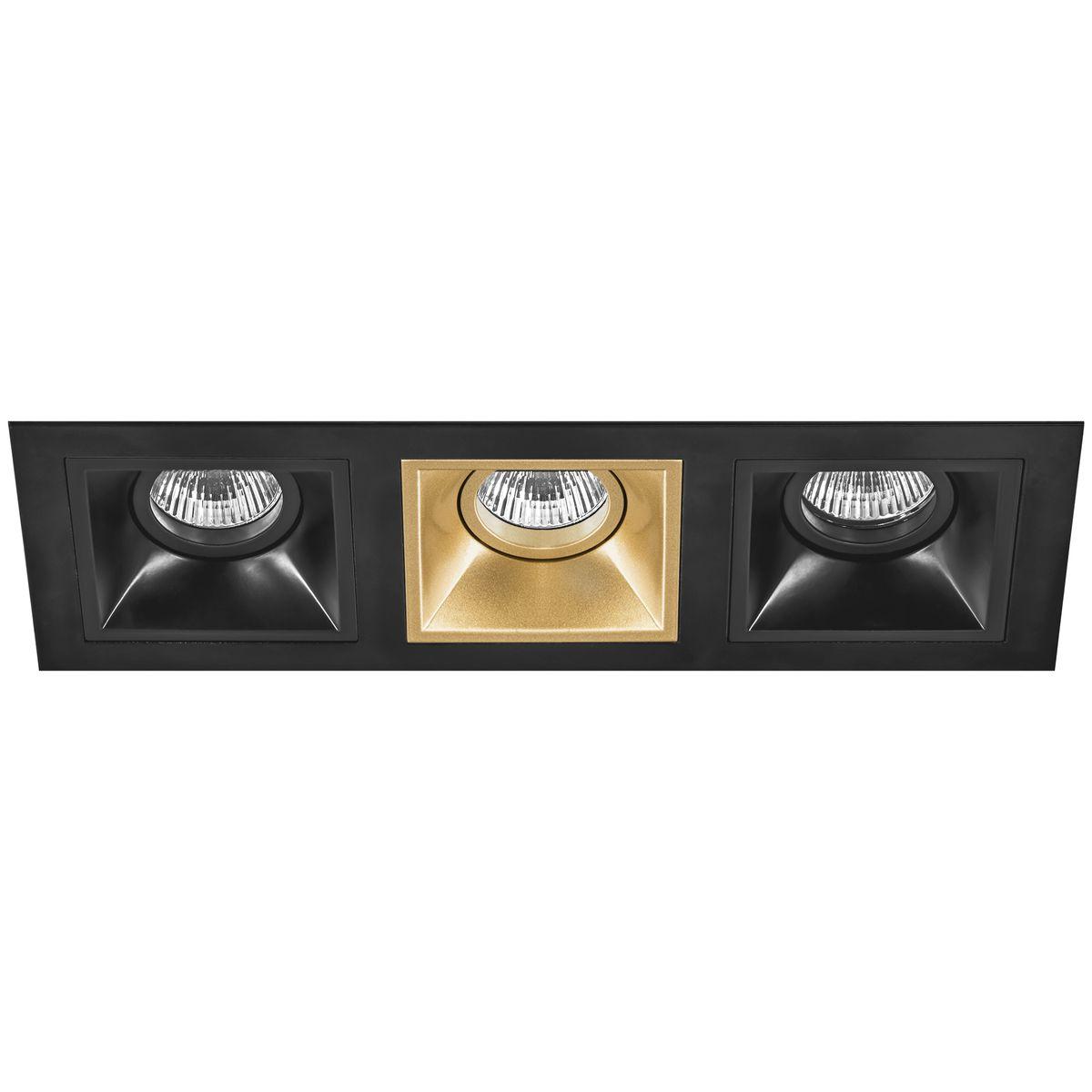 Комплект из светильников и рамки Lightstar Domino Quadro (214537+214507+214503+214507) D537070307