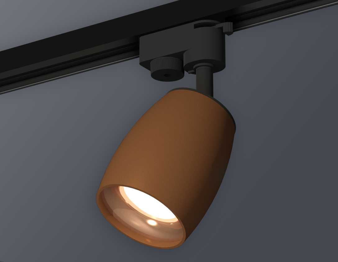 Комплект трекового светильника Ambrella light Track System XT1124035 SCF/PPG кофе песок/золото розовое полированное (A2521, C1124, N7015)