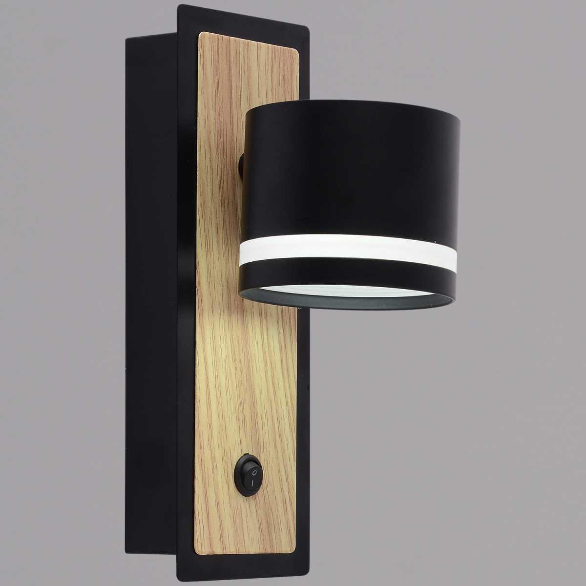 Бра Reluce 22540-0.2-01 BK+WOOD