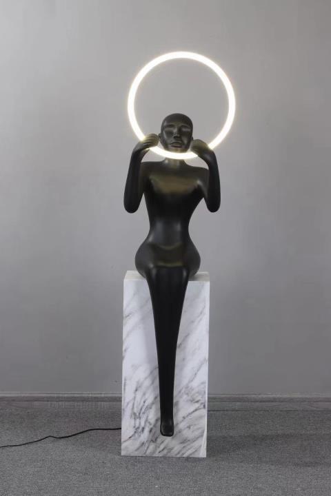 Торшер Alfa Light F2724-02 330*330*1550 BLACK