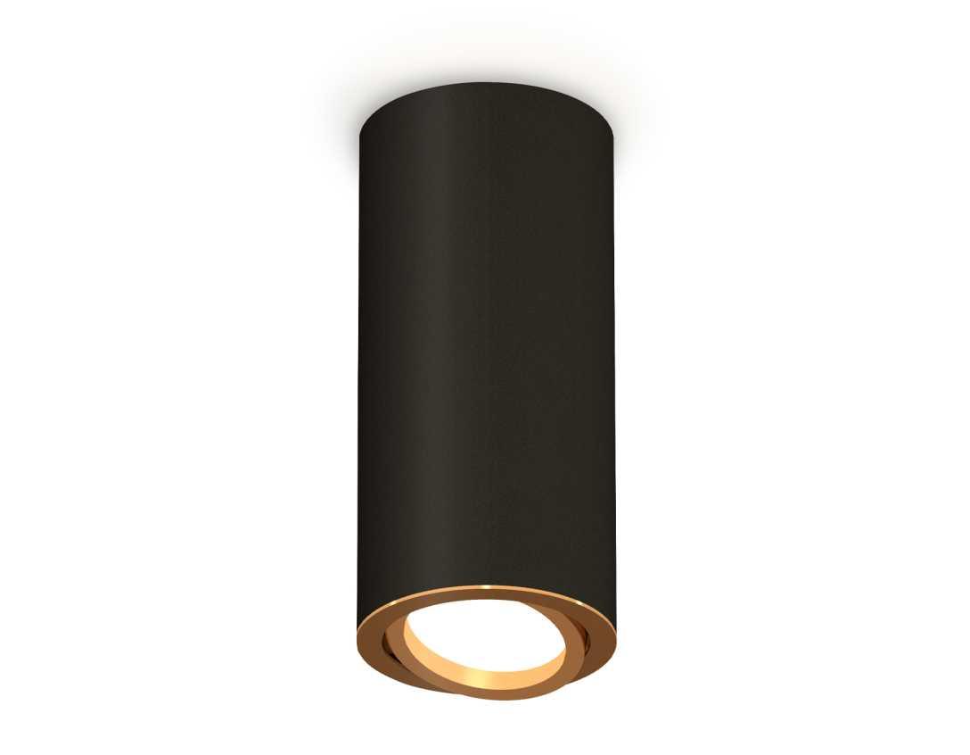 Комплект накладного светильника Ambrella light Techno Spot XS7443004 SBK/PYG черный песок/золото желтое полированное (C7443, N7004)
