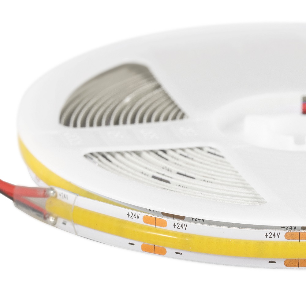 Лента светодиодная ELFLED 512COB диодов, 24В, 5м, ширина 8мм, белый 6500-7000К ELFLED-512COB-8-w6K-24