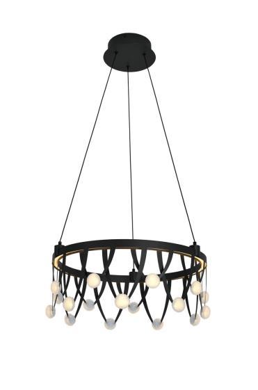 Люстра подвесная Alfa Light F3924-82 BLACK 47W ?45*H15 0