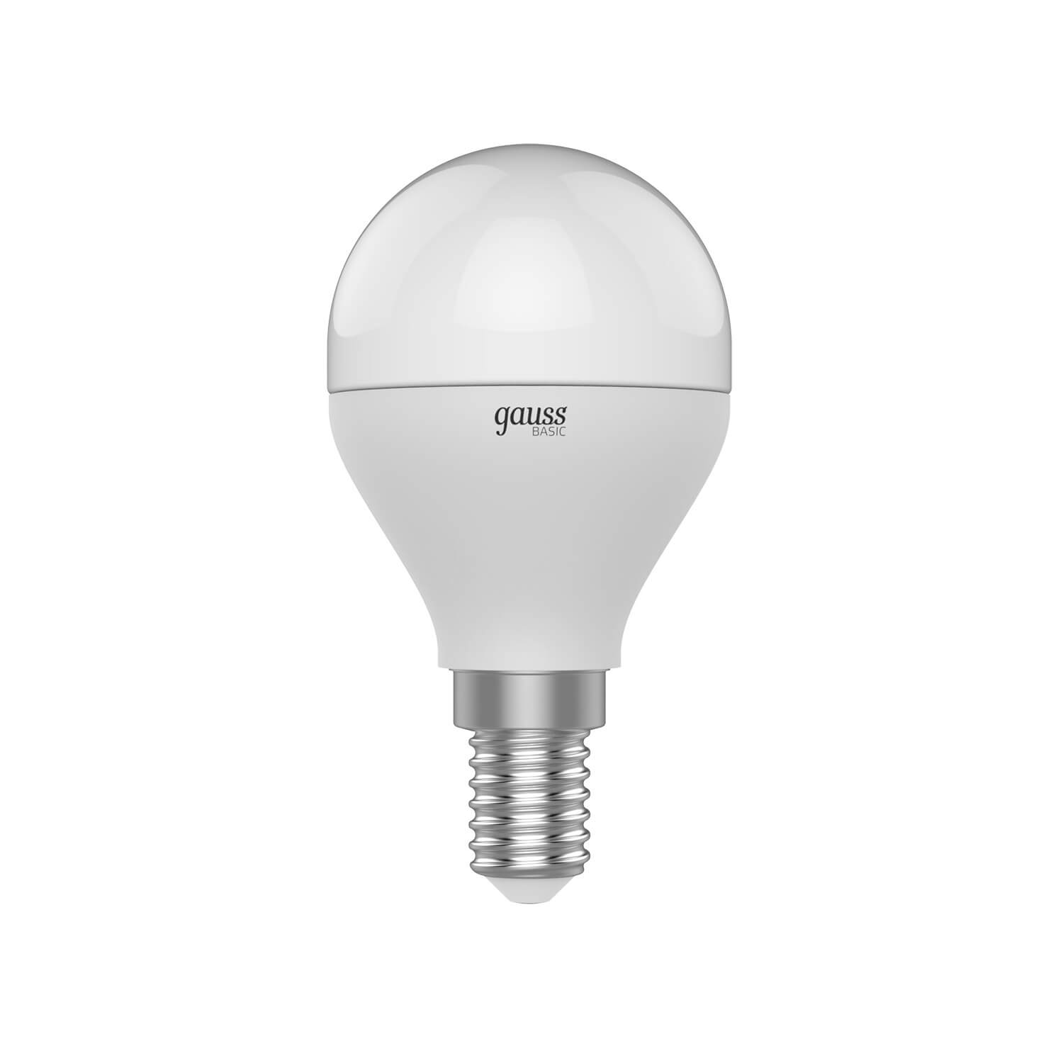 Лампа светодиодная Gauss E14 7,5W 4100К матовая 1053128