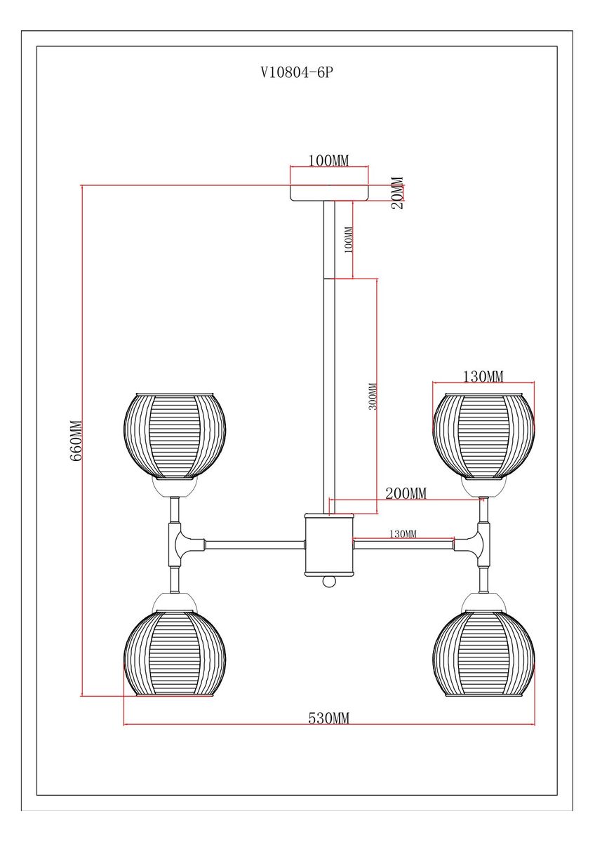 Подвесная люстра Moderli Arty V10804-6P