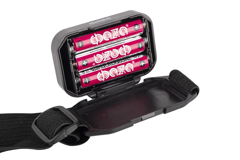 Налобный светодиодный фонарь ФАZA от батареек 100 лм 70х42 H9-L1W-bk