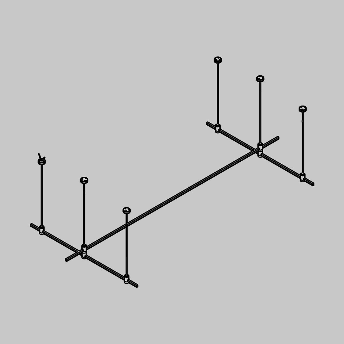 Основание на тросовых подвесах Hang для трековых светильников Maytoni Technical Flarity TFC-Flar-H07-B