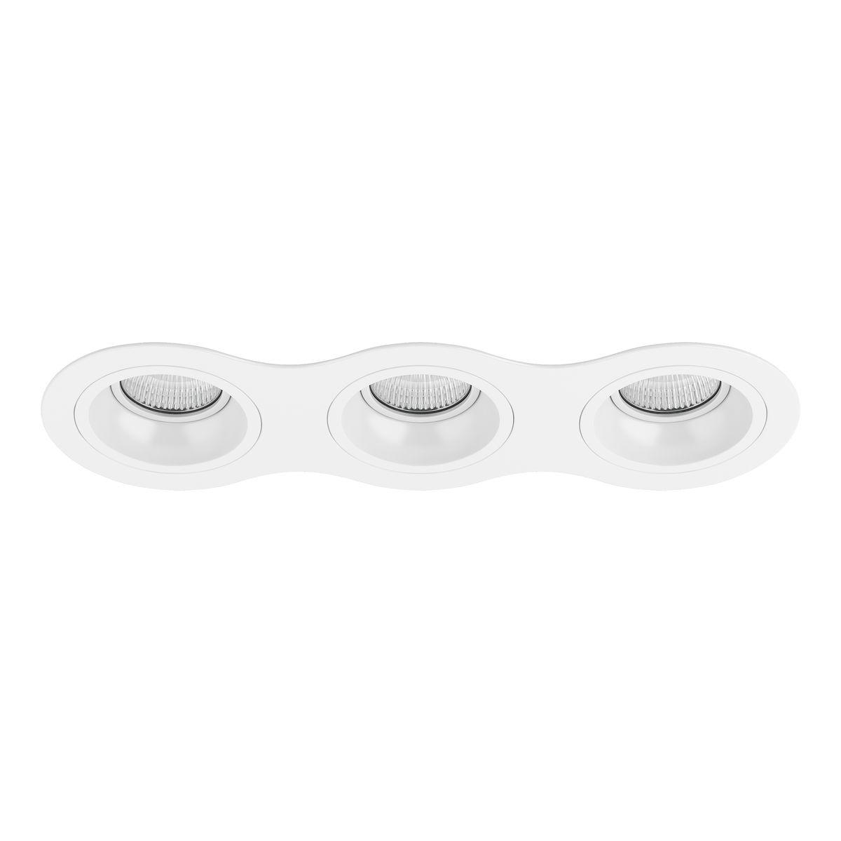 Комплект из светильников и рамки Lightstar Domino Round (214636+214606+214606+214606) D636060606