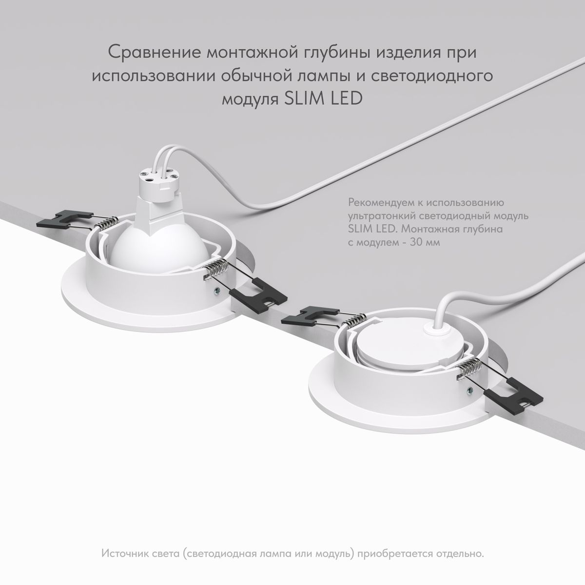 Встраиваемый светильник Denkirs Billum DK3020-WH