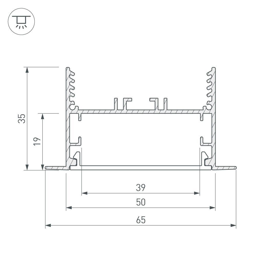 Коннектор угловой Arlight SL-Linia65-F-135 030123