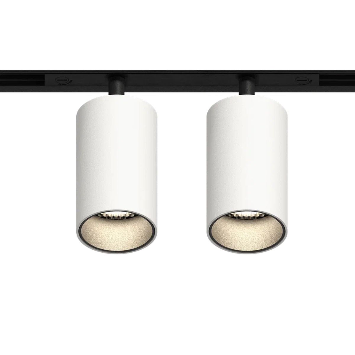 GRAFFIT Трековый светильник TWIN-SPOT LED 48В 2x10Вт 3000К CRI90 50° NO-DIM белый песок