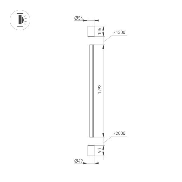 Подвесной светодиодный светильник Arlight SP-Taboo-Floor-S1300-14W Day4000 035322