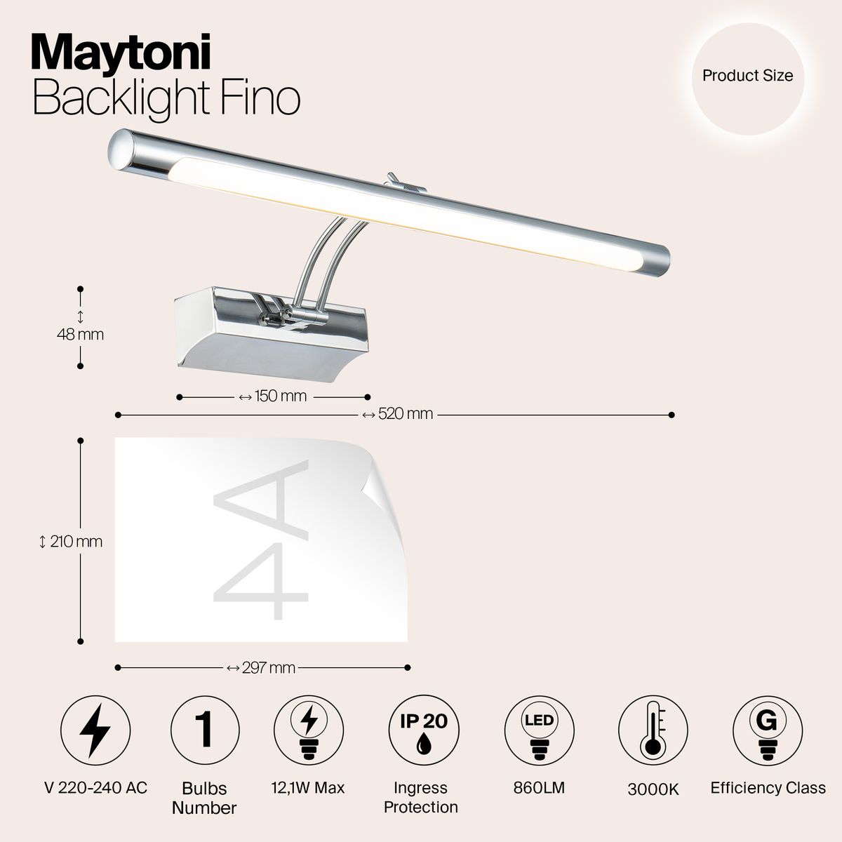 Подсветка для картин Maytoni Fino MIR003WL-L12CH