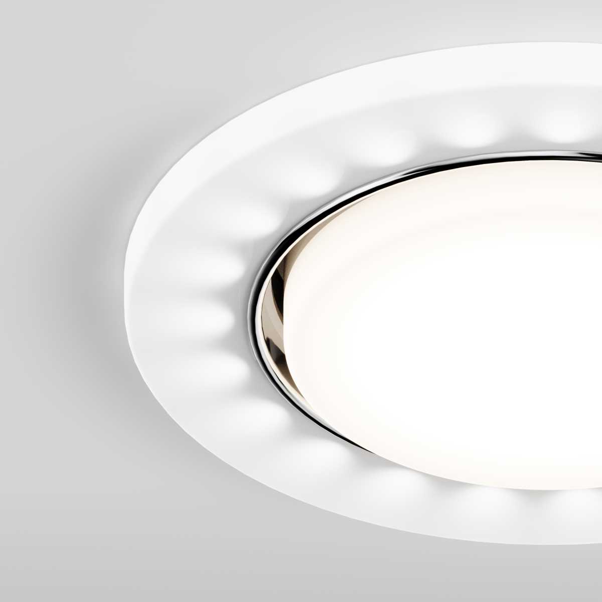Встраиваемый светильник Hesby Lighting Aurora IP20, 15Вт + LED 4Вт, GX53, белый HSBL_0132