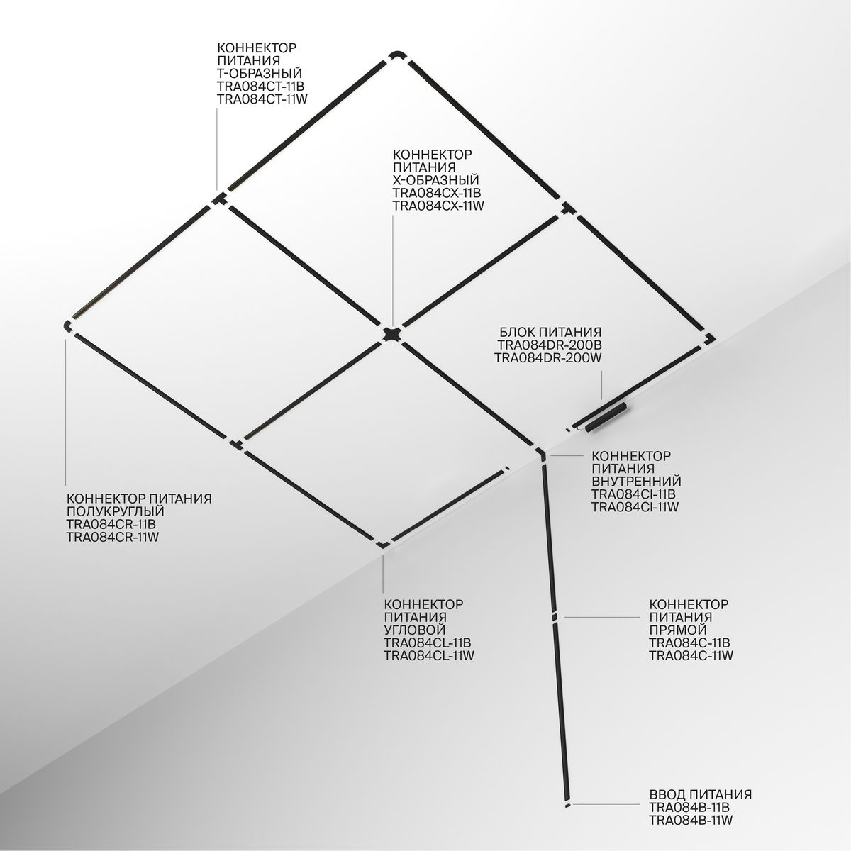 Шинопровод Maytoni Technical Busbar trunkings Radity TRX084EC-111W