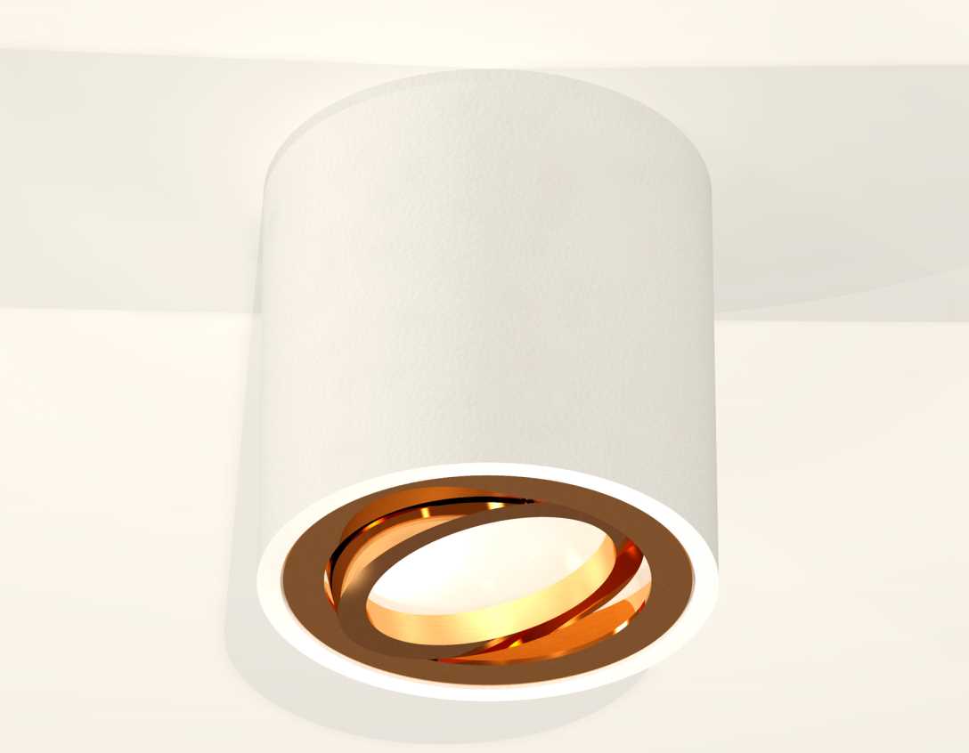 Комплект накладного светильника Ambrella light Techno Spot XS7531004 SWH/PYG белый песок/золото желтое полированное (C7531, N7004)