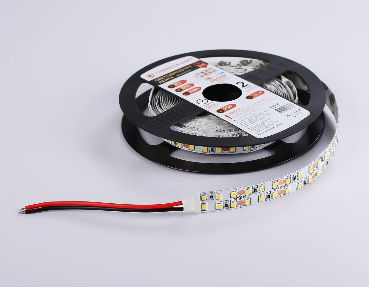 Светодиодная лента Ambrella Light 24W/m 240LED/m 2835SMD теплый белый 5M GS1701