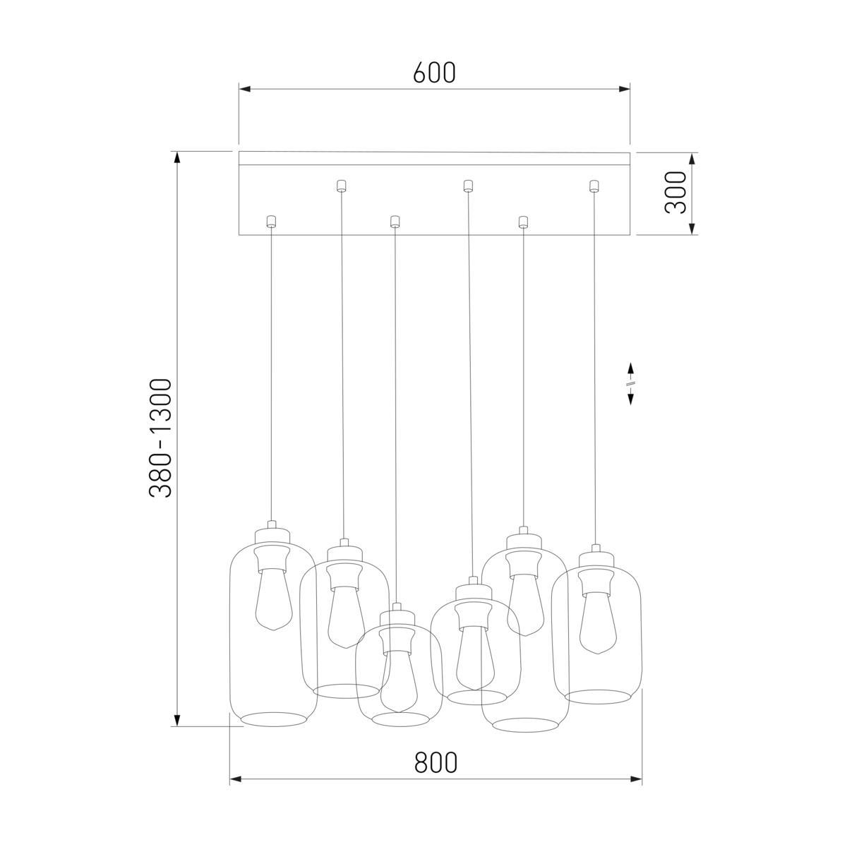 Подвесная люстра TK Lighting 3176 Marco Brown