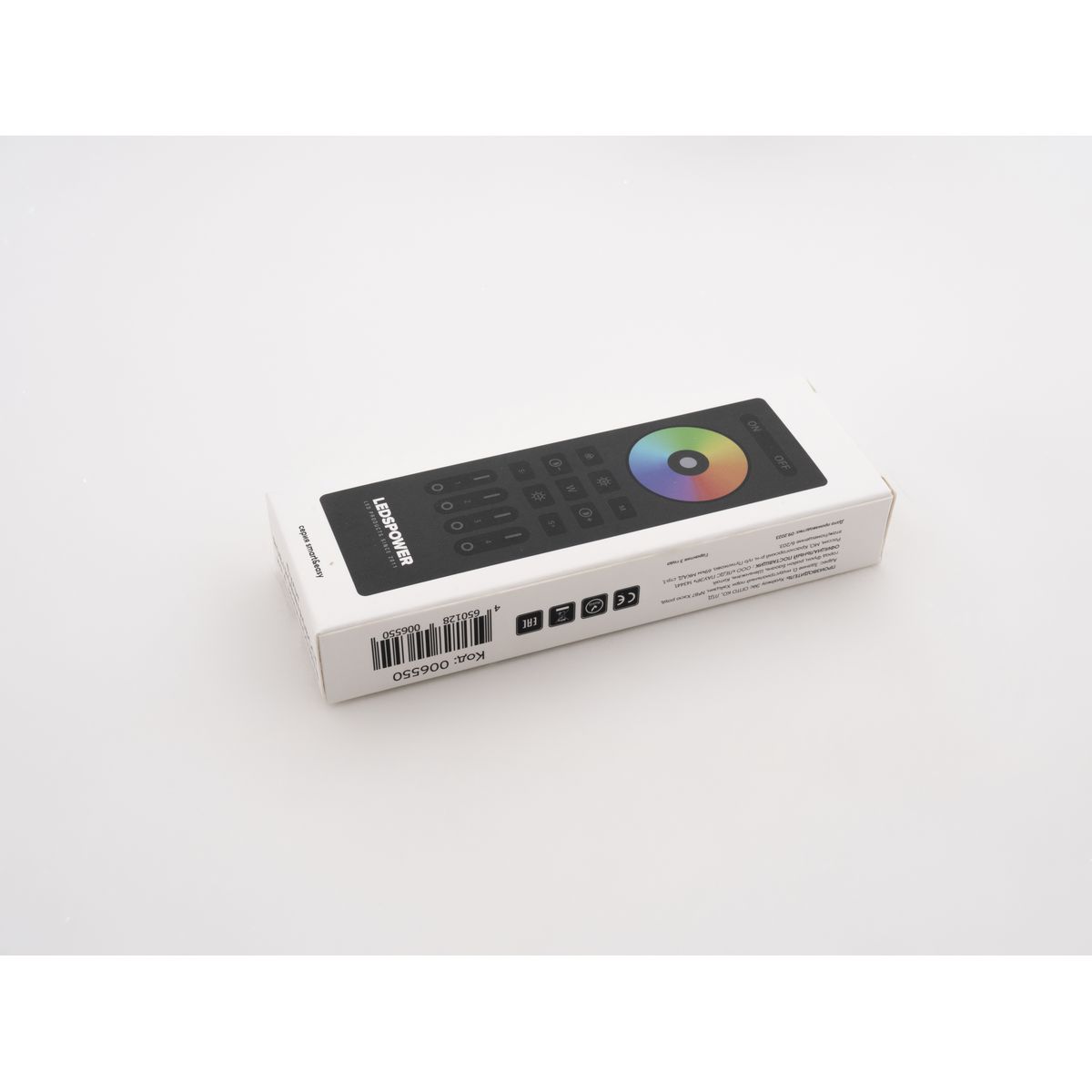 Пульт LEDS POWER RGB/RGBW/RGBCCT на 4 зоны RC03RFB черный 006550