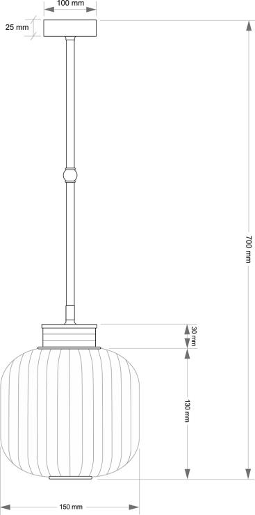 Подвесной светильник KUTEK ALBA ALB-ZW-1(P)150