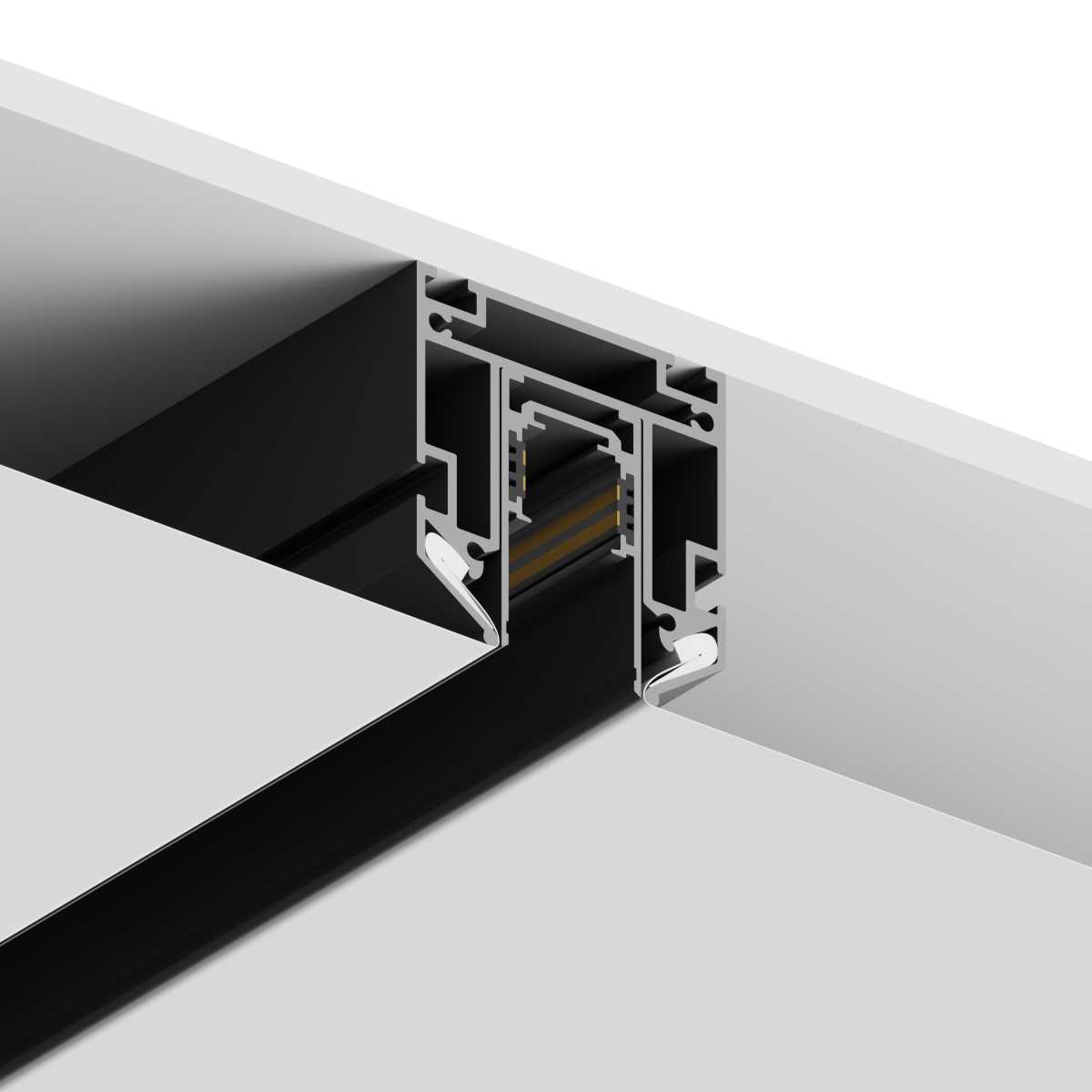 Шинопровод Hesby Lighting под натяжной потолок ElDeko, 48В-1м, чёрный HSBL_0072