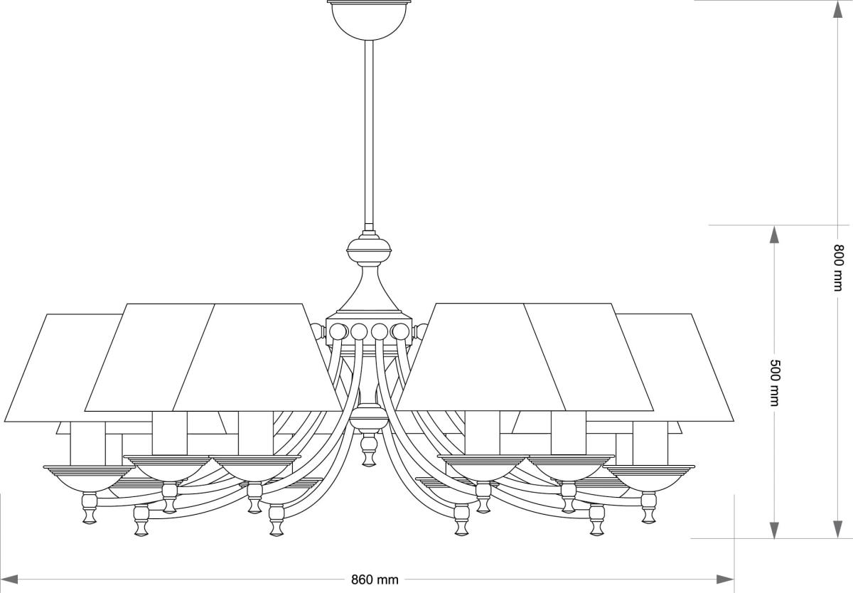 Подвесной светильник KUTEK  San Marino Aba?ur  SAN-ZW-10(P/A)CR