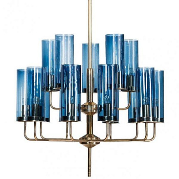 Люстра Loft-Concept Hans-Agne Jakobsson Brass  Blue Glass Tube 40.465-0